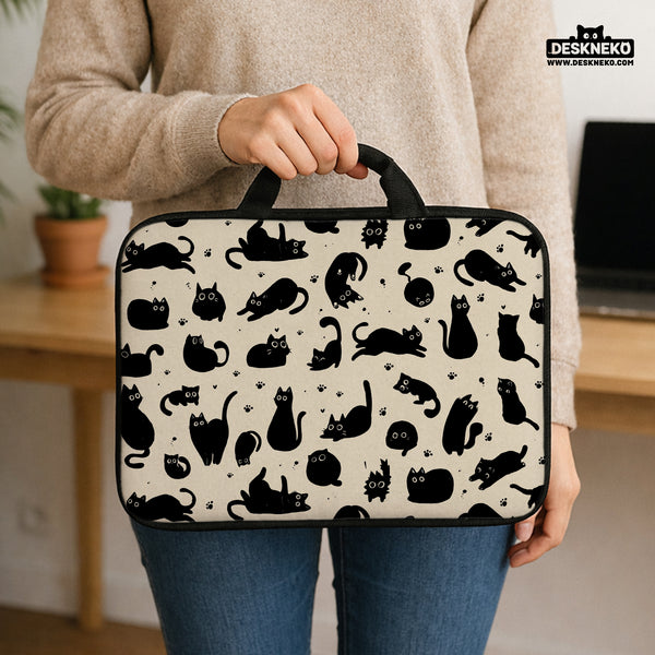 Cat Pattern Laptop Sleeve - Laptop Sleeve - Deskneko - Laptop Sleeves & Bags