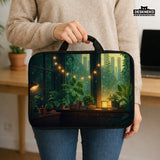 Cozy Green Window Laptop Sleeve & Bag - Deskneko