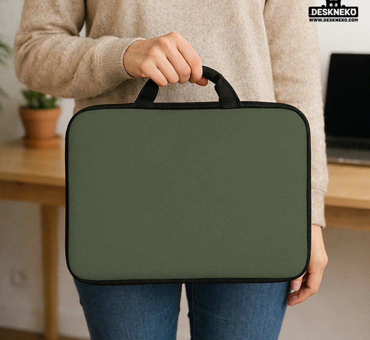 Midnight Olive Laptop Sleeve - Deskneko