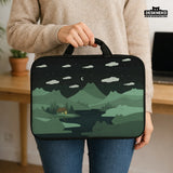 Green Cat Mountains Laptop Sleeve & Bag - Deskneko