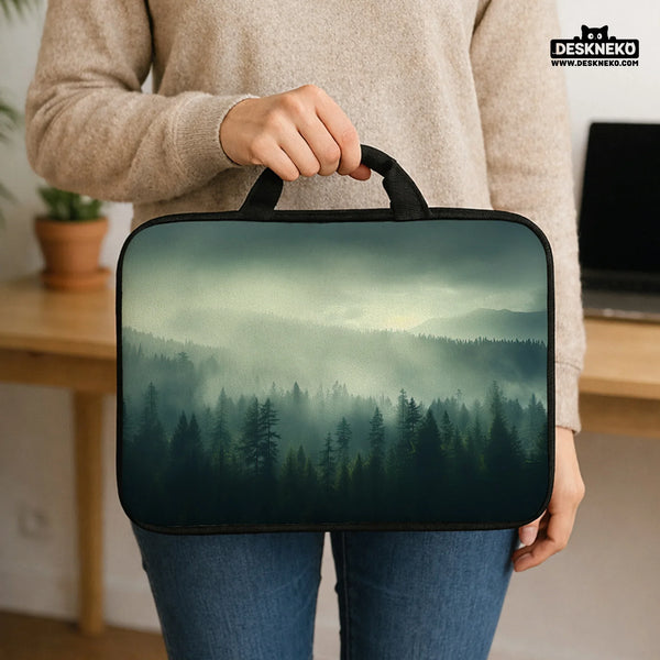 Misty Forest Nordic Laptop Sleeve - Deskneko