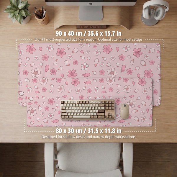 Sakura Gaming Desk Mat - LED Mousepad - Deskneko - Gaming Desk Mats