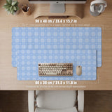 Blue Gingham Desk Mat - Desk Mat - Deskneko - Desk Mats & Mousepads