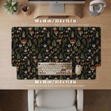 Dark Botanical Desk Mat Mousepad - Desk Mat - Deskneko - Desk Mats & Mousepads