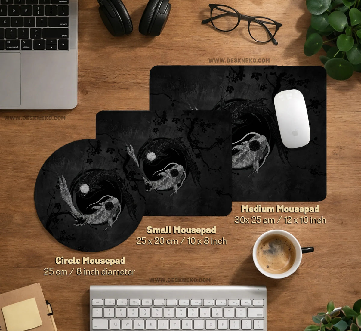 Yin Yang Koi Deskmat - Deskneko