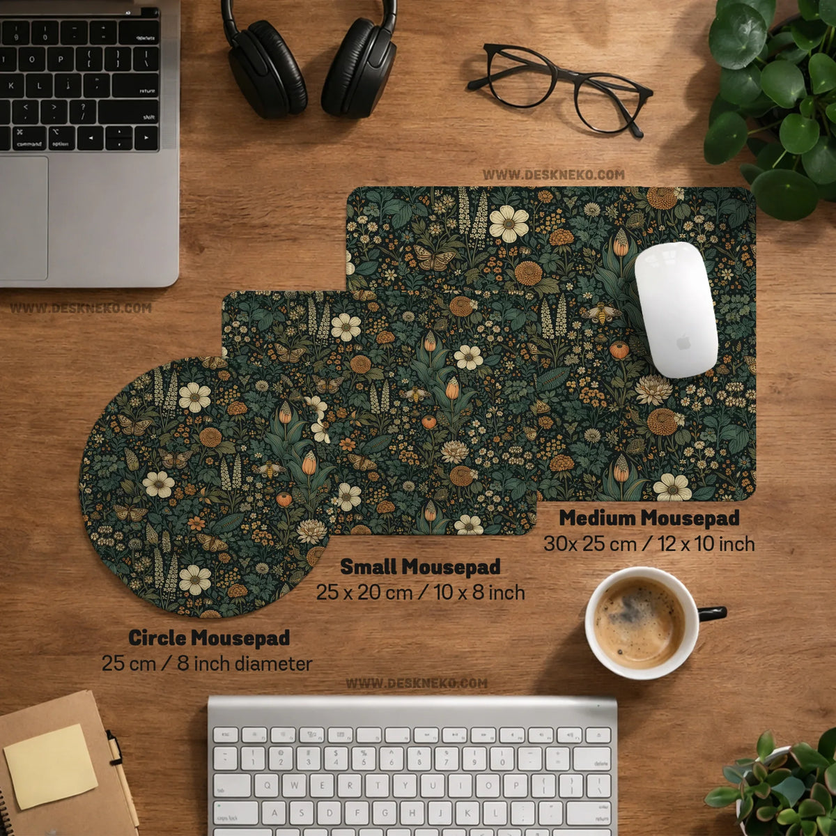 Ergonomic Botanical Mousepad & Wrist Rest for Cozy Desk Setup - Deskneko