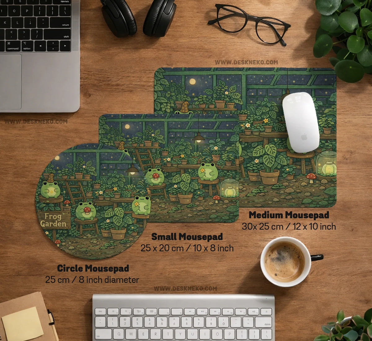 Frog Garden Deskmat - Deskneko