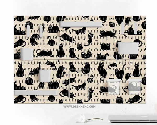 Black Cats Pegboard - Deskneko