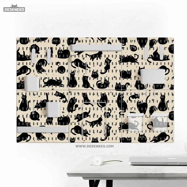 Black Cats Pegboard - Deskneko