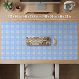 Blue Gingham Desk Mat - Desk Mat - Deskneko - Desk Mats & Mousepads