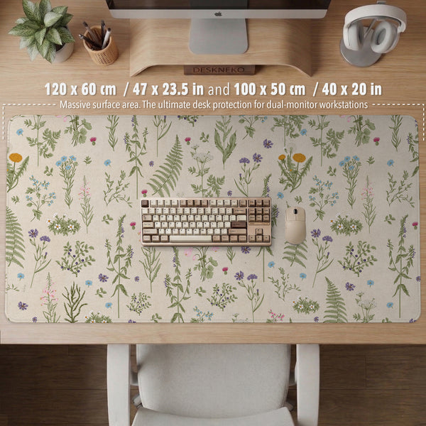 Wildflower Pattern Desk Mat - Desk Mat - Deskneko - Desk Mats & Mousepads