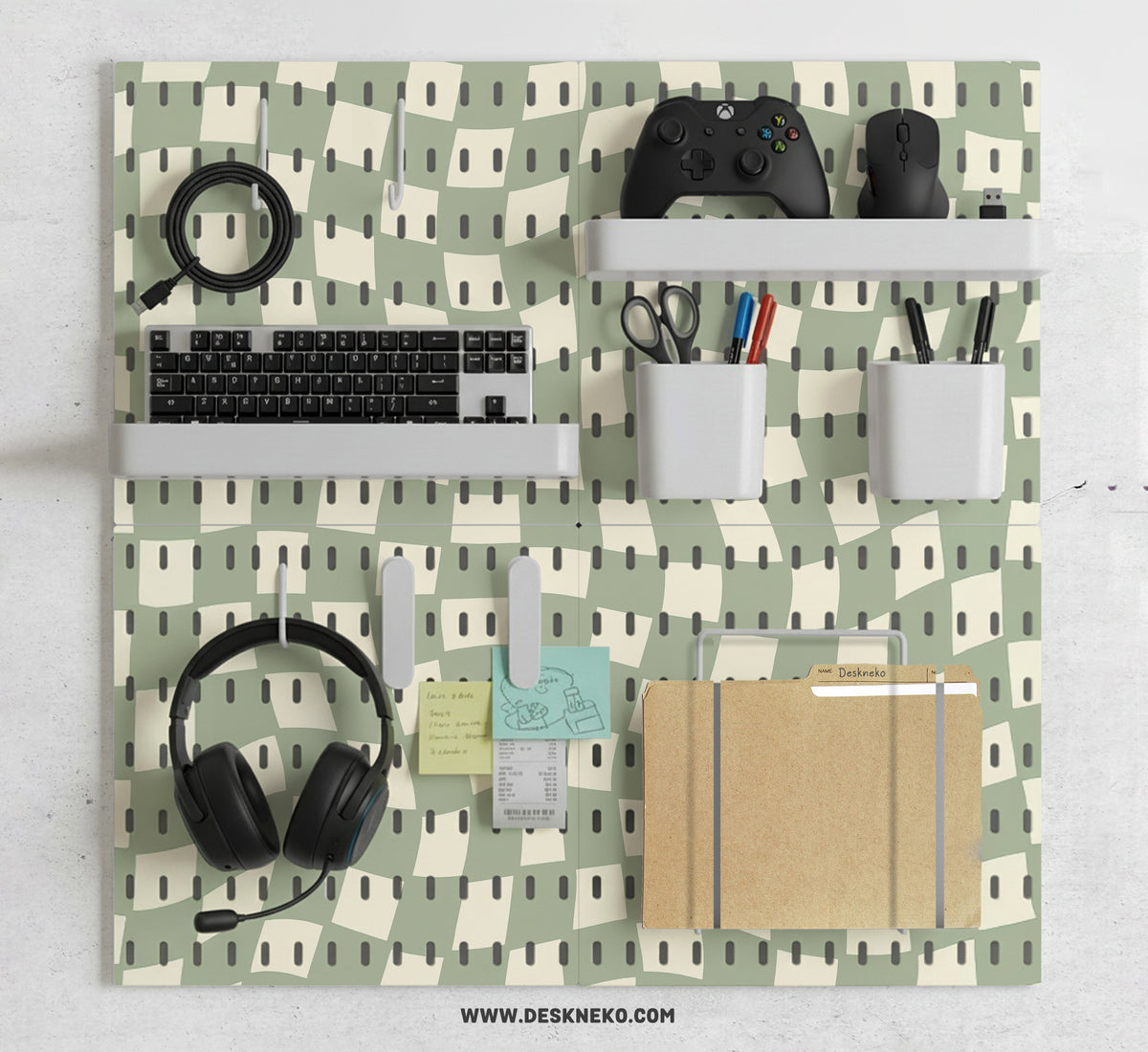 Green Checker Pegboard - Pegboard - Deskneko - Pegboards