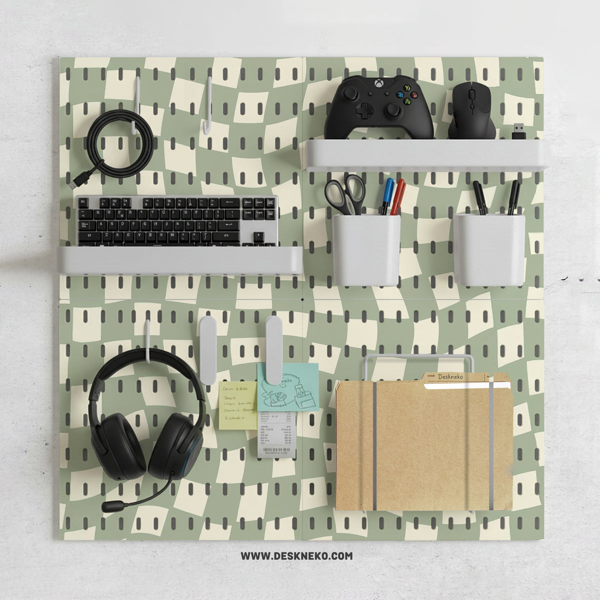 Green Checker Pegboard - Pegboard - Deskneko - Pegboards