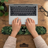 Botanical Cat Ergonomic Mousepad with Wrist Rest for Desk Comfort - Deskneko