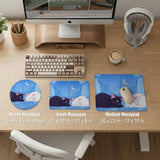 Blue Anime Aesthetic Desk Mat Mousepad - Desk Mat - Deskneko - Desk Mats & Mousepads
