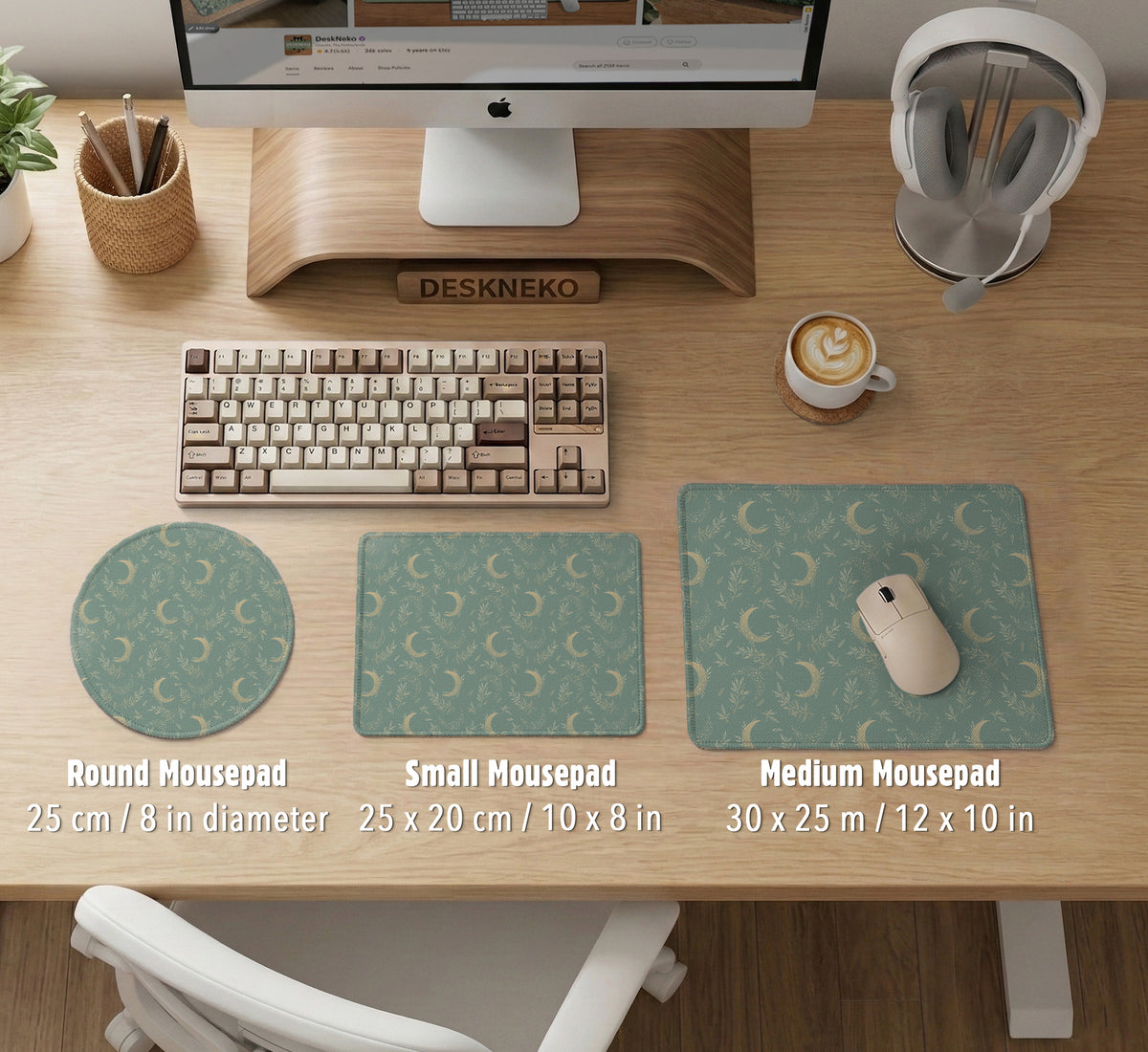 Celestial Moon Desk Mat - Desk Mat - Deskneko - Desk Mats & Mousepads