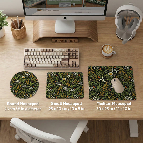 Dark Botanical Desk Mat - Desk Mat - Deskneko - Desk Mats & Mousepads