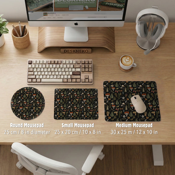 Dark Botanical Desk Mat Mousepad - Desk Mat - Deskneko - Desk Mats & Mousepads