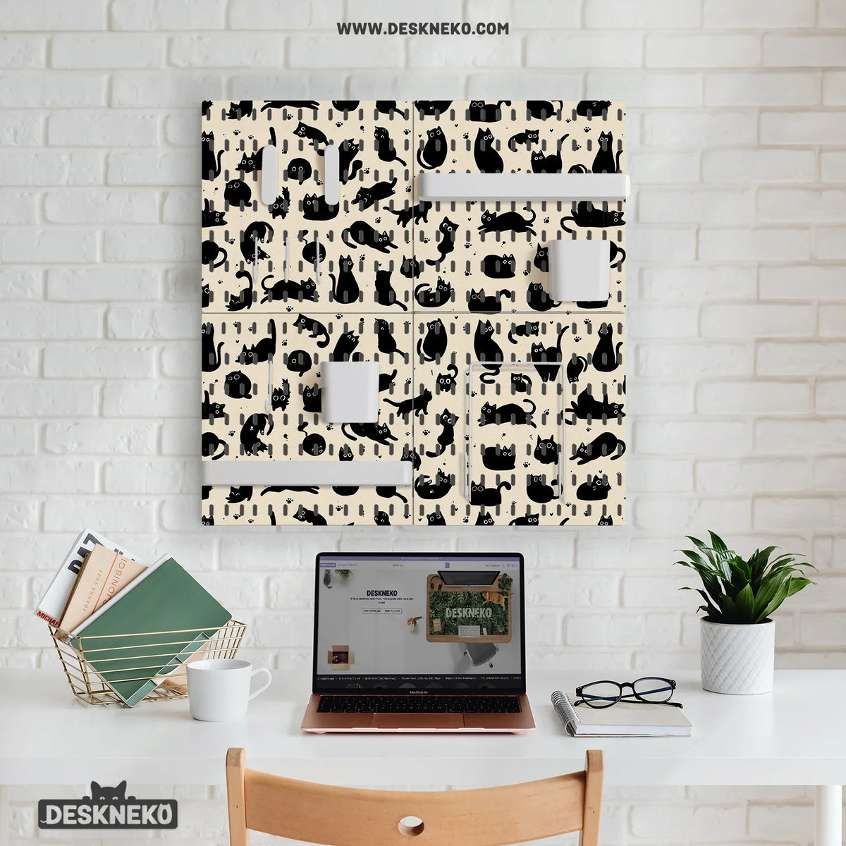 Black Cats Pegboard - Deskneko