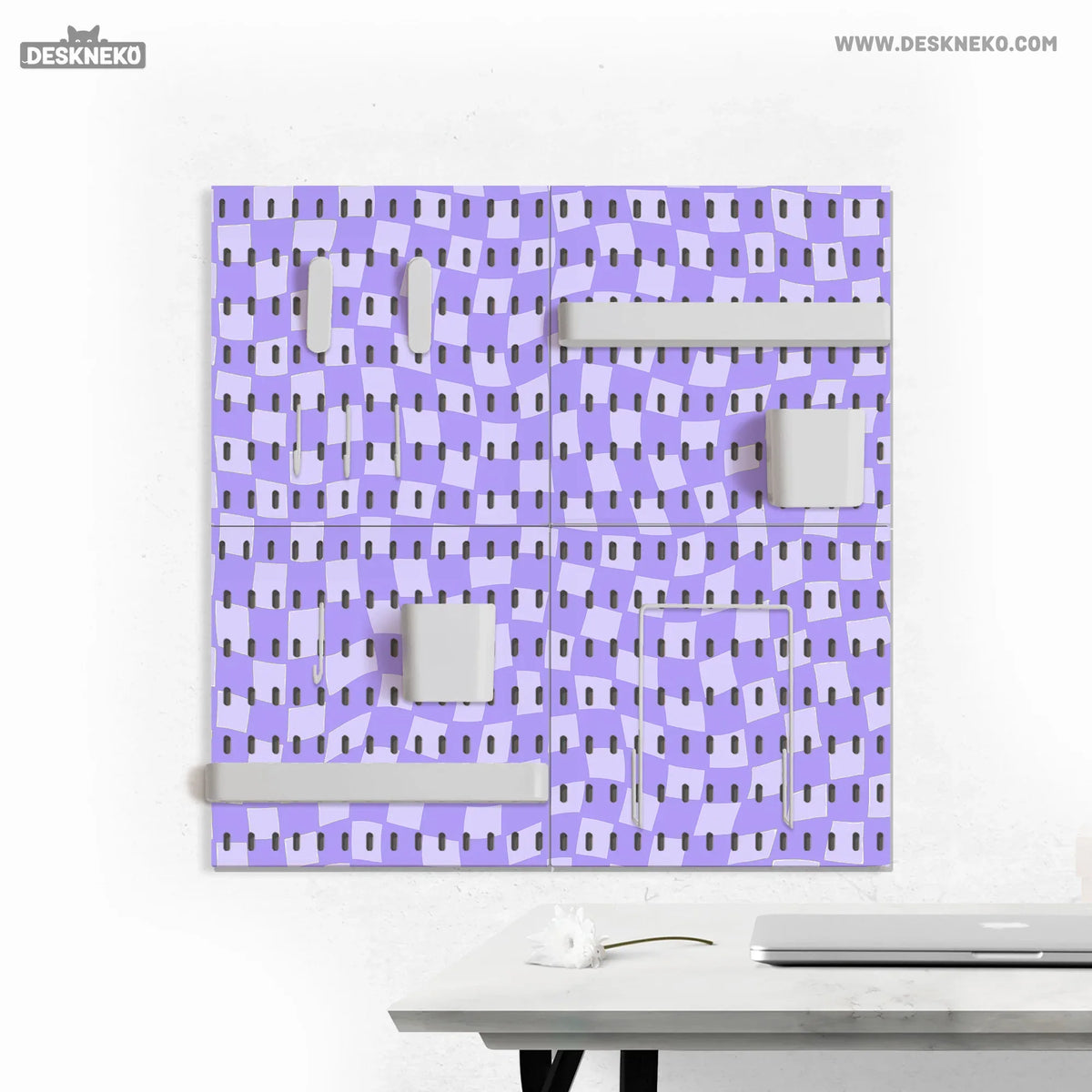 Cute Purple Pegboard - Deskneko