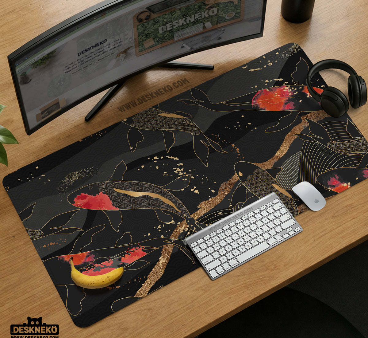 Koi Fish Art Desk Mat Mousepad - Desk Mat - Deskneko - Desk Mats & Mousepads