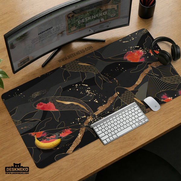 Koi Fish Art Desk Mat Mousepad - Desk Mat - Deskneko - Desk Mats & Mousepads