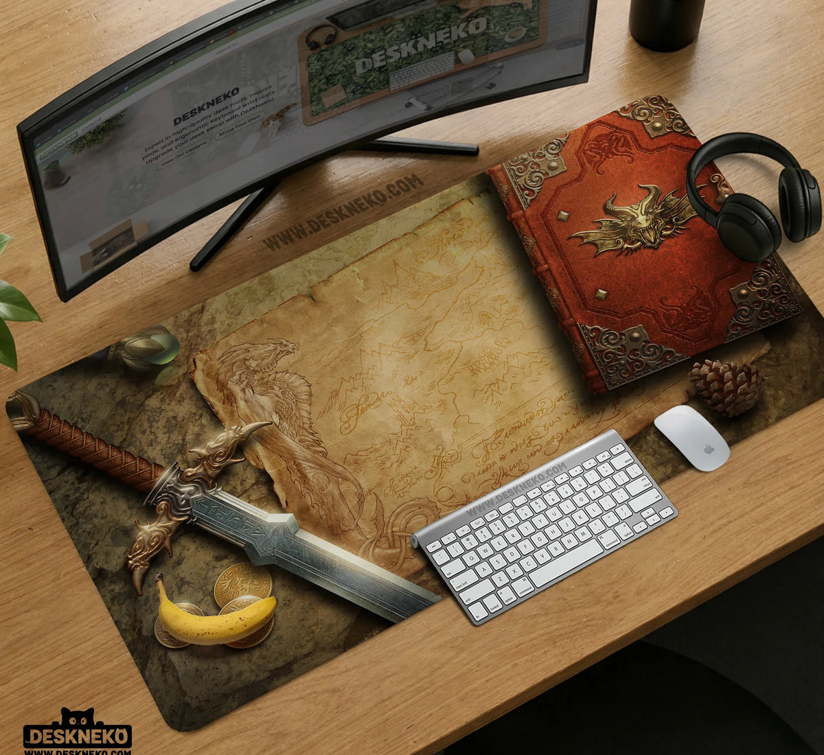 Fantasy Map Deskmat Mousepad, - Deskneko
