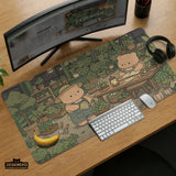 Kawaii Bear Desk Mat XXL Extended Mousepad for Keyboard and Desk - Deskneko