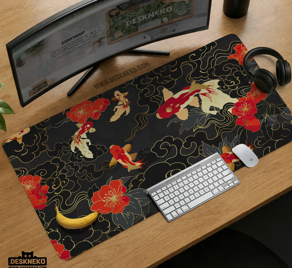 Koi Fish Desk Mat Mousepad - Deskneko
