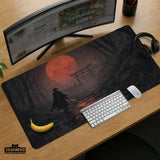 Crimson Samurai Eclipse Desk Mat Mousepad - Deskneko
