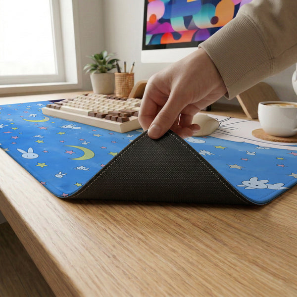 Blue Anime Aesthetic Desk Mat Mousepad - Desk Mat - Deskneko - Desk Mats & Mousepads