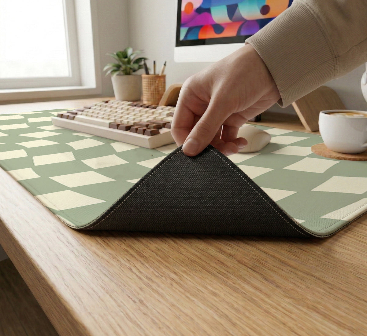 Green Checker Desk Mat - Desk Mat - Deskneko - Desk Mats & Mousepads