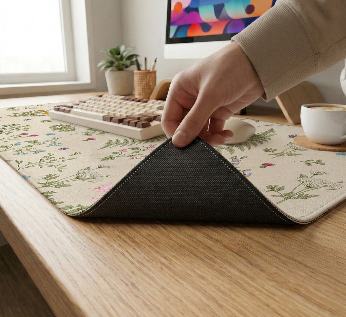 Wildflower Pattern Desk Mat - Desk Mat - Deskneko - Desk Mats & Mousepads