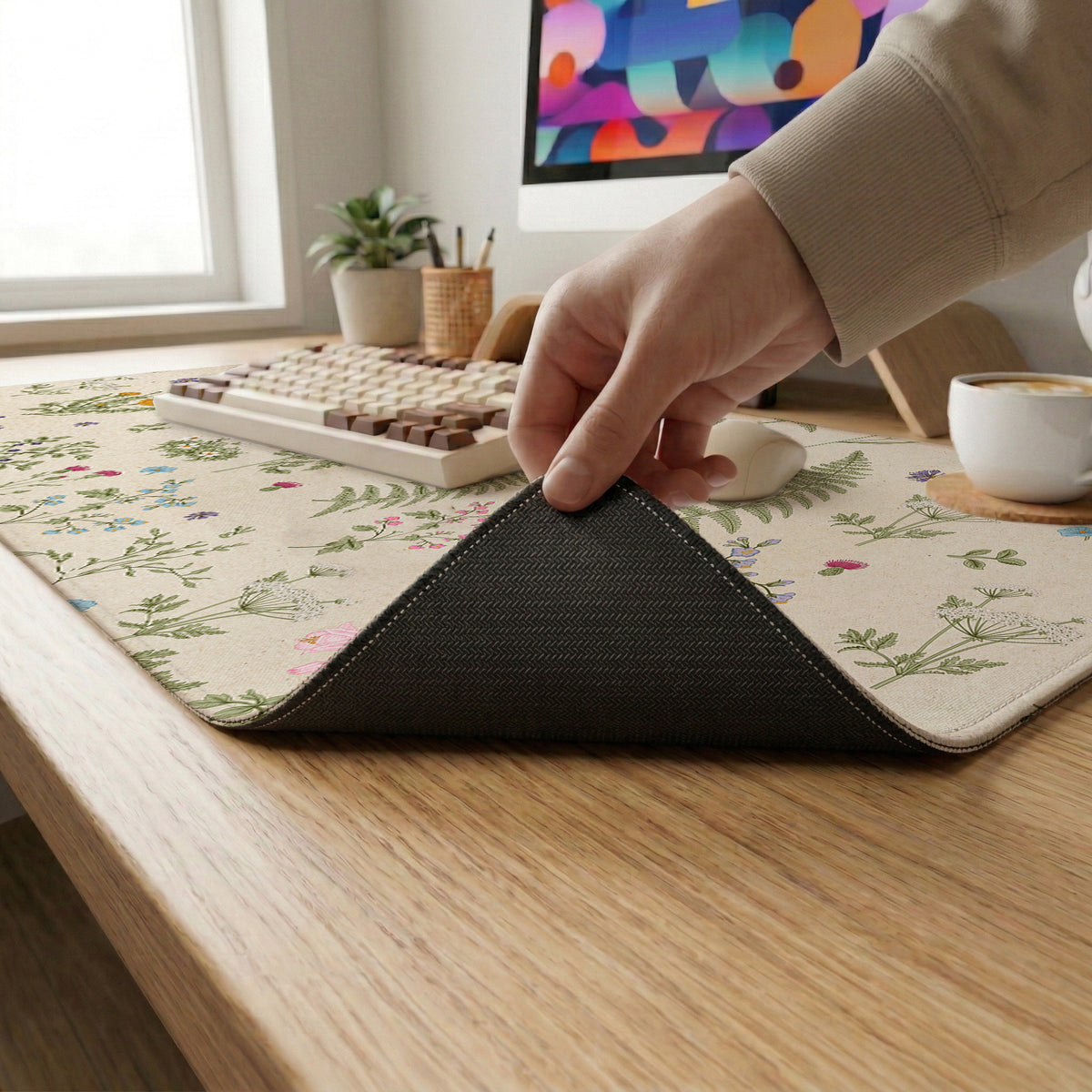Wildflower Pattern Desk Mat - Desk Mat - Deskneko - Desk Mats & Mousepads