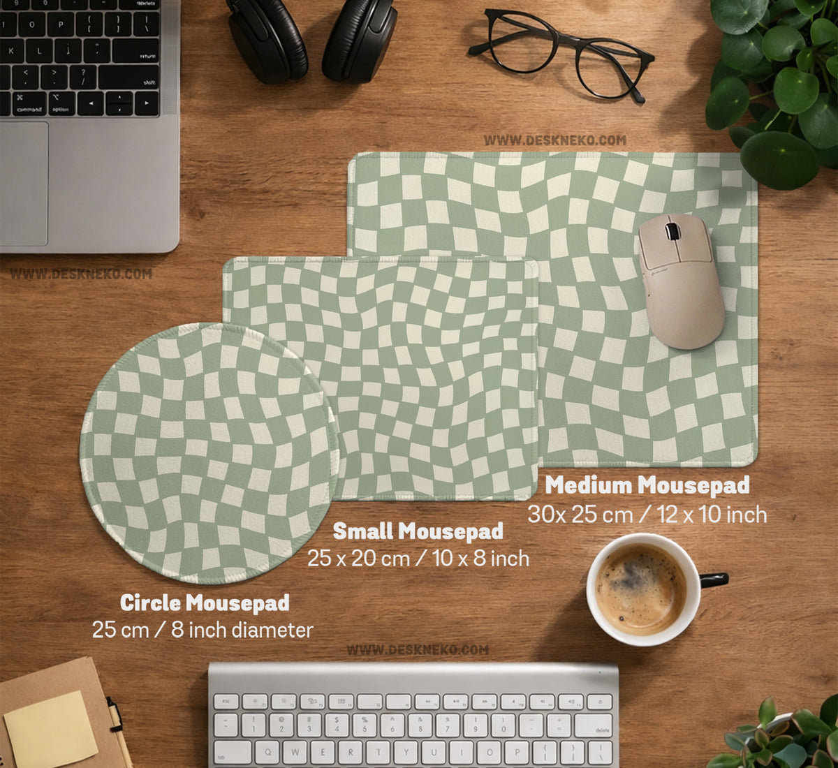 Green Checker Desk Mat - Desk Mat - Deskneko - Desk Mats & Mousepads