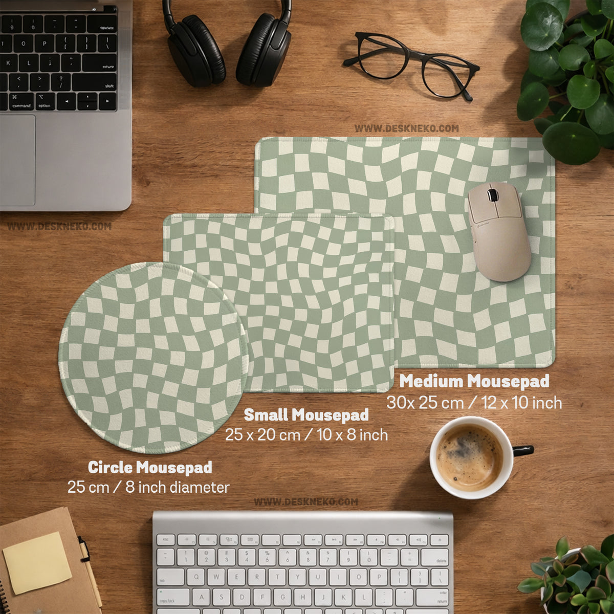 Green Checker Desk Mat - Desk Mat - Deskneko - Desk Mats & Mousepads