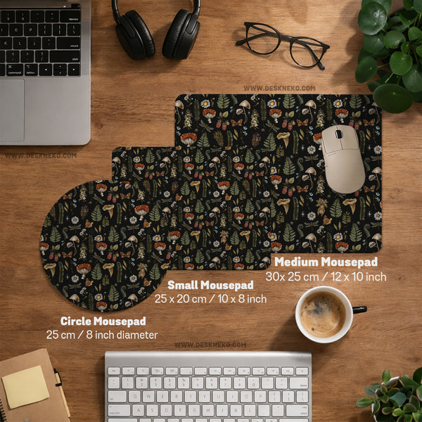 Dark Botanical Desk Mat Mousepad - Desk Mat - Deskneko - Desk Mats & Mousepads