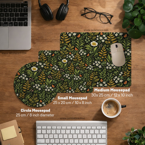 Dark Botanical Desk Mat - Desk Mat - Deskneko - Desk Mats & Mousepads