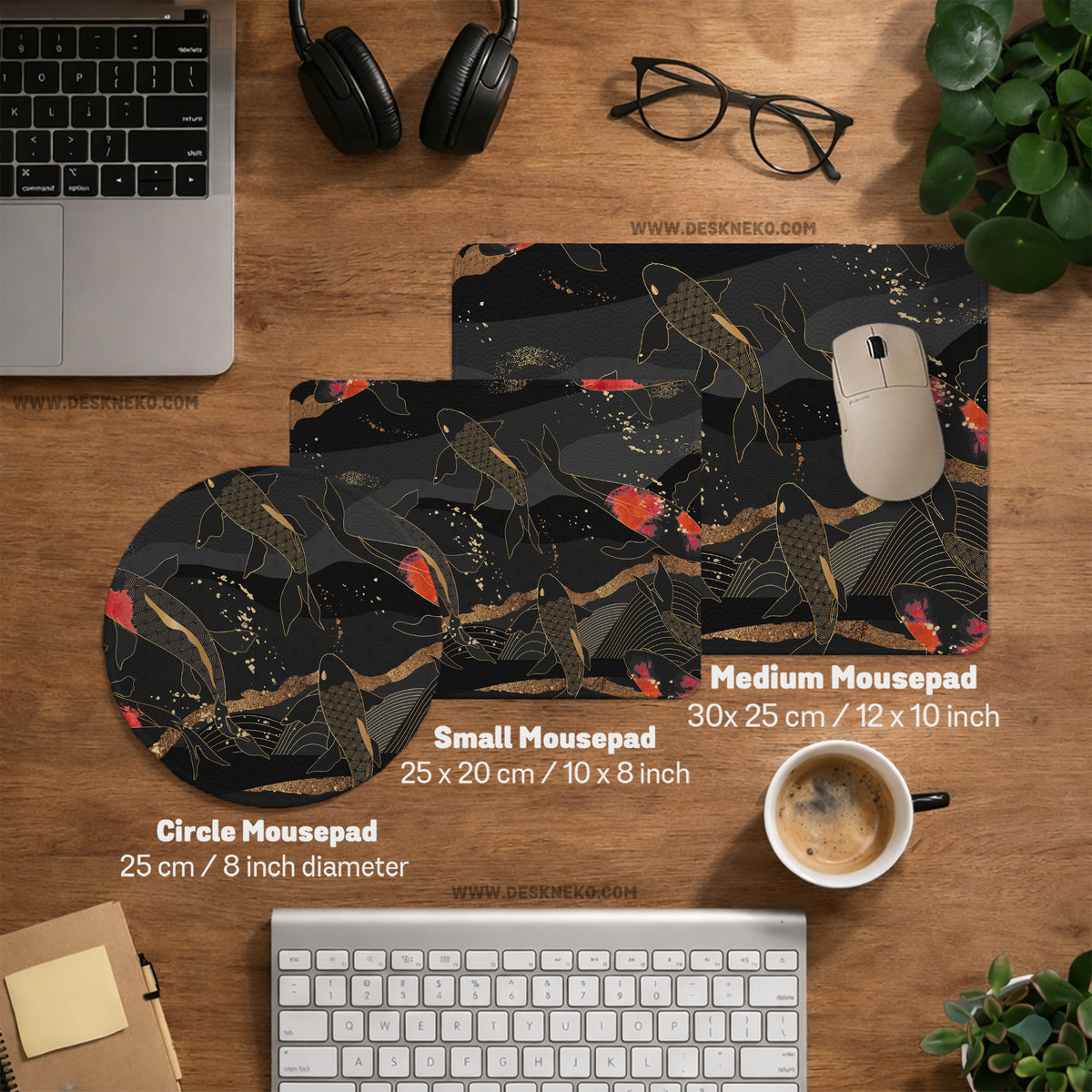 Koi Waves Desk Mat - Desk Mat - Deskneko - Desk Mats & Mousepads