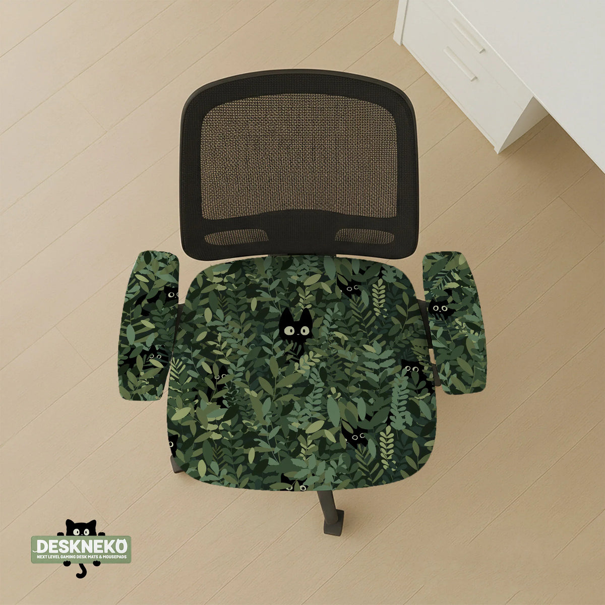 Forest Cat Desk Chair Cover for Office and Gaming Chairs - Deskneko