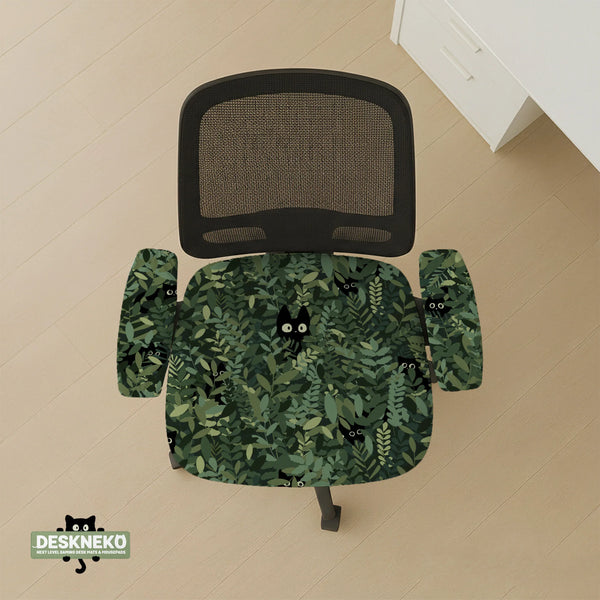 Forest Cat Desk Chair Cover for Office and Gaming Chairs - Deskneko