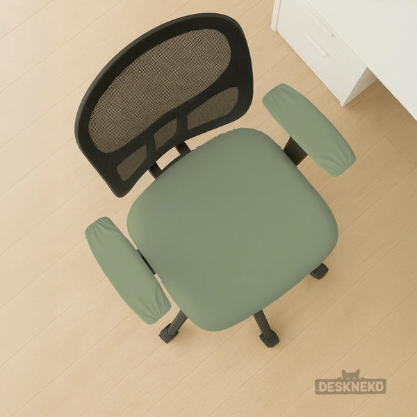 Soft Sage Green Office Chair Cover - Deskneko