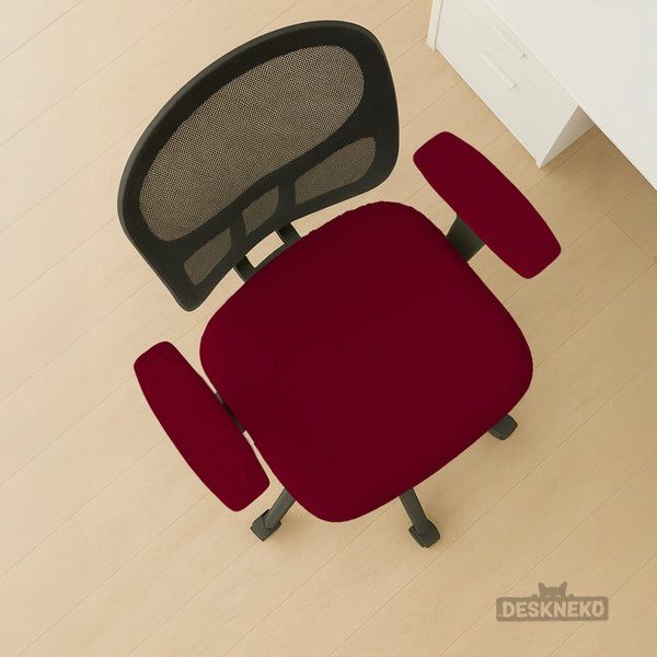 Burgundy Office Chair Cover for Desk Chairs and Home Offices - Deskneko