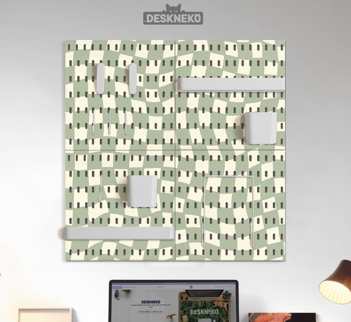 Green Checker Pegboard - Pegboard - Deskneko - Pegboards