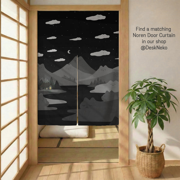 Cute Cat Mountains Wall Tapestry - Wall tapestry - Deskneko - Wall Tapestries