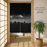 Black Mount Fuji Wall Tapestry - Wall tapestry - Deskneko - Wall Tapestries