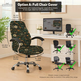 Dark Floral Chair Cover - Deskneko