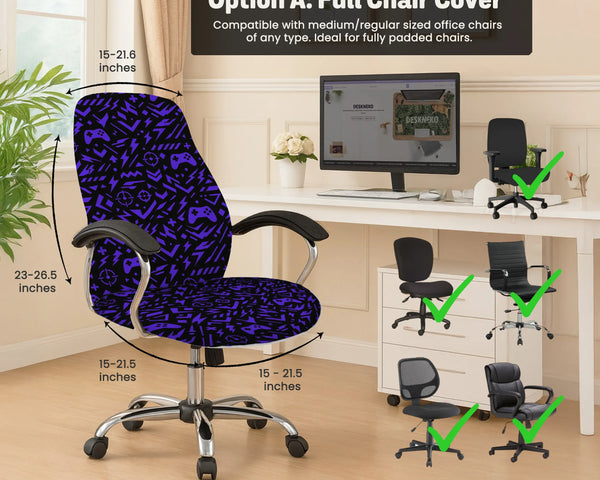 Purple Chair Cover - Deskneko