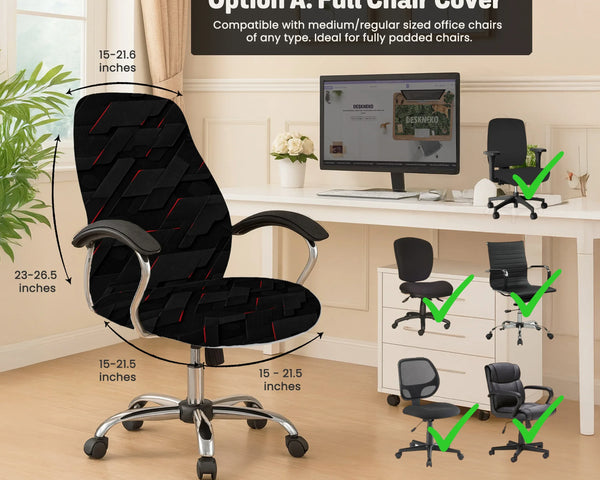 Black Tech Chair Cover - Deskneko