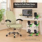 Green Floral Chair Cover - Deskneko